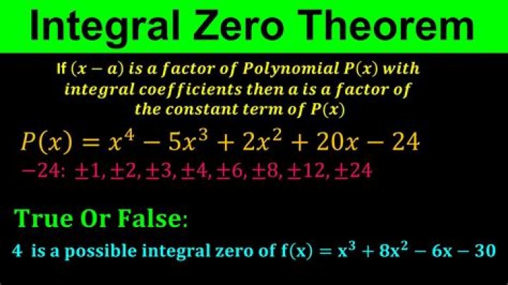 What is the integral Zero Theorem