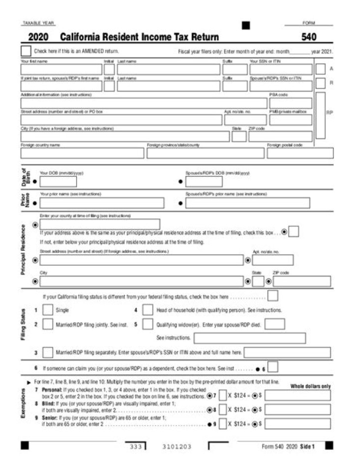 Where do I send my 540 tax return